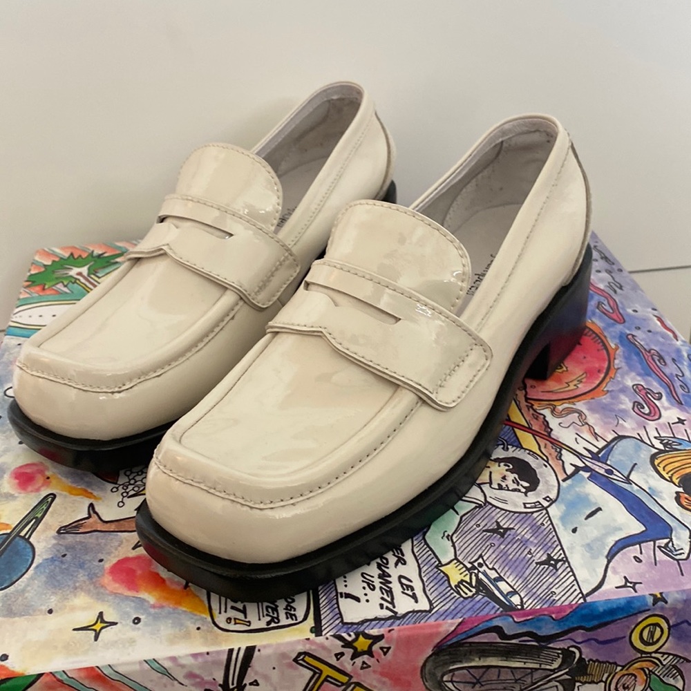 Jeffrey Campbell Sorbonne Penny Loafer Ivory